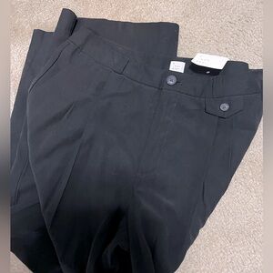 Black wide leg dress pants